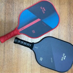Orca Pickleball Paddles Set - Red and Black